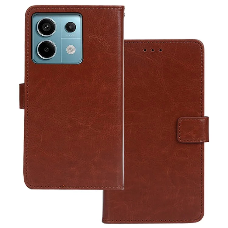 IDEWEI For Xiaomi Redmi Note 13 Pro 5G / Poco X6 5G Case Crazy Horse Texture Wallet Phone Protector