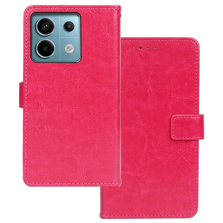 IDEWEI For Xiaomi Redmi Note 13 Pro 5G / Poco X6 5G Case Crazy Horse Texture Wallet Phone Protector