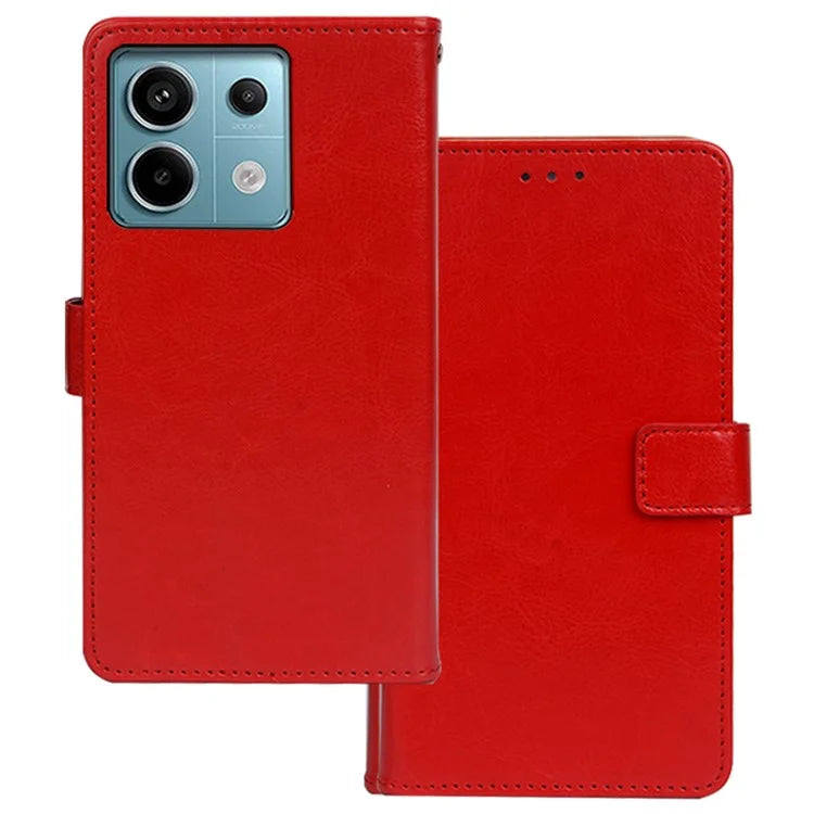 IDEWEI For Xiaomi Redmi Note 13 Pro 5G / Poco X6 5G Case Crazy Horse Texture Wallet Phone Protector
