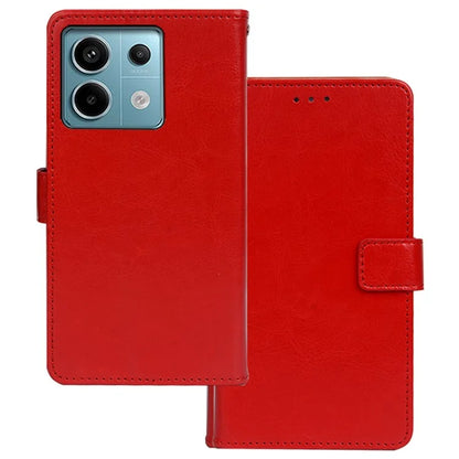 IDEWEI For Xiaomi Redmi Note 13 Pro 5G / Poco X6 5G Case Crazy Horse Texture Wallet Phone Protector