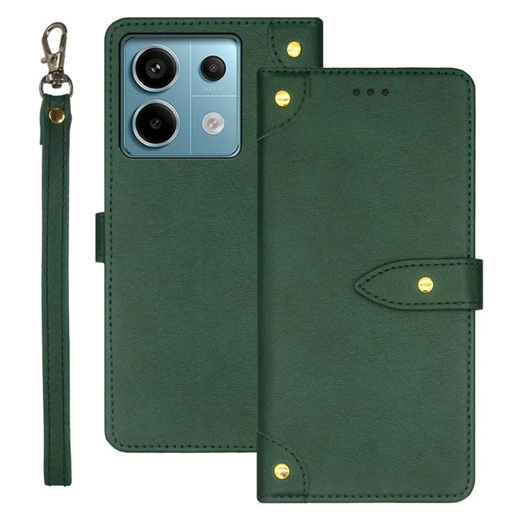 IDEWEI For Xiaomi Redmi Note 13 Pro 5G / Poco X6 5G PU Leather Flip Phone Cover with Card Holder Stand Function