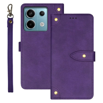 IDEWEI For Xiaomi Redmi Note 13 Pro 5G / Poco X6 5G PU Leather Flip Phone Cover with Card Holder Stand Function