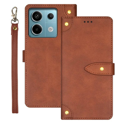 IDEWEI For Xiaomi Redmi Note 13 Pro 5G / Poco X6 5G PU Leather Flip Phone Cover with Card Holder Stand Function