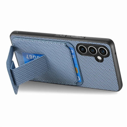 C1-11 for Samsung Galaxy S23 FE Case Carbon Fiber Texture Phone Kickstand Cover