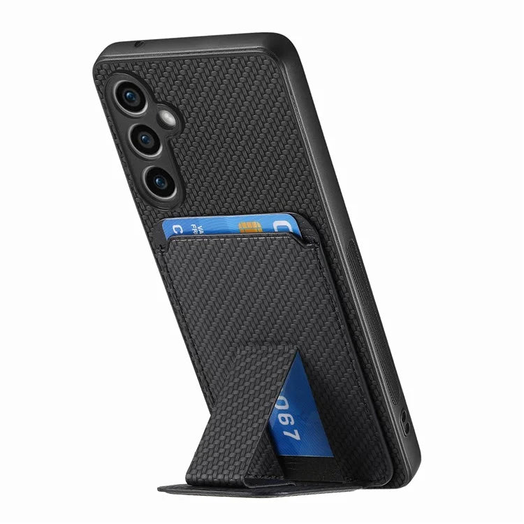 C1-11 for Samsung Galaxy S23 FE Case Carbon Fiber Texture Phone Kickstand Cover