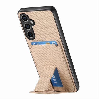 C1-11 for Samsung Galaxy S23 FE Case Carbon Fiber Texture Phone Kickstand Cover