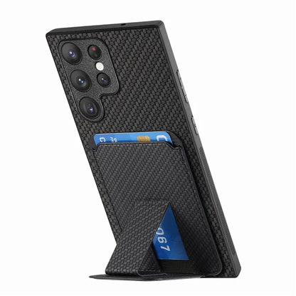 C1-11 for Samsung Galaxy S23 Ultra Phone Case Card Holder Leather+TPU Cover