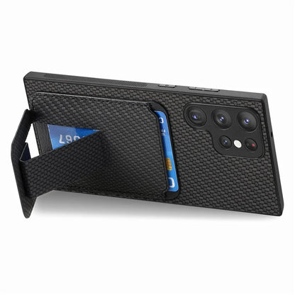 C1-11 for Samsung Galaxy S23 Ultra Phone Case Card Holder Leather+TPU Cover