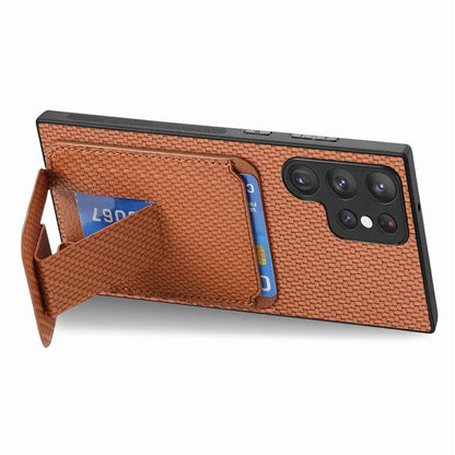 C1-11 for Samsung Galaxy S23 Ultra Phone Case Card Holder Leather+TPU Cover