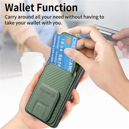 C1-11 for Samsung Galaxy S23 Ultra Phone Case Card Holder Leather+TPU Cover