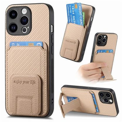 C1-11 for iPhone 15 Pro Phone Case with Card Slots Support Magnetic Car Mount
