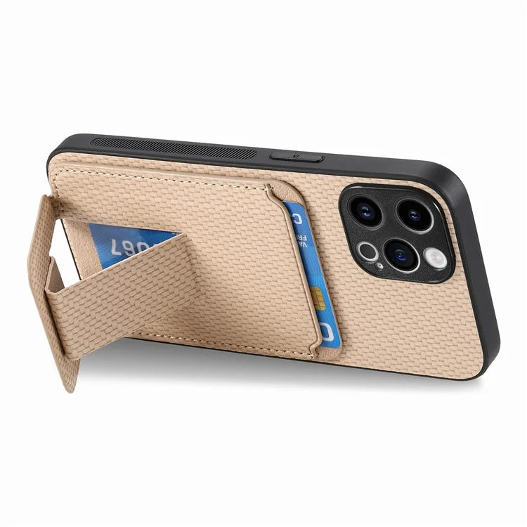 C1-11 for iPhone 15 Pro Phone Case with Card Slots Support Magnetic Car Mount