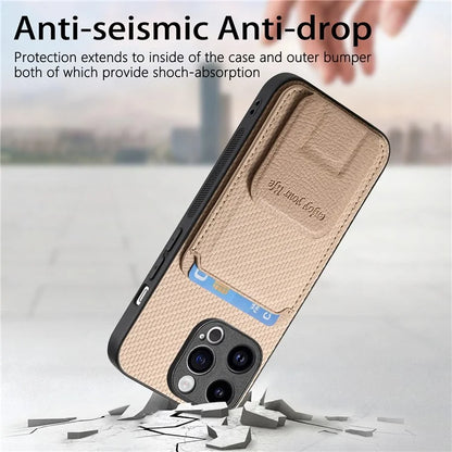 C1-11 for iPhone 15 Pro Phone Case with Card Slots Support Magnetic Car Mount