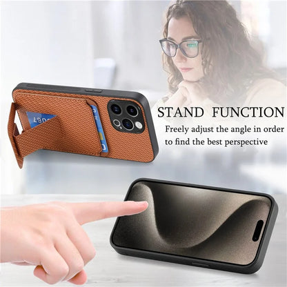 C1-11 for iPhone 15 Pro Phone Case with Card Slots Support Magnetic Car Mount