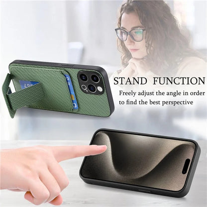 C1-11 for iPhone 15 Pro Phone Case with Card Slots Support Magnetic Car Mount