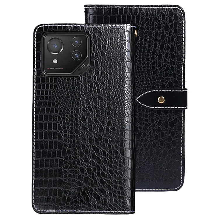IDEWEI For Asus ROG Phone 8 5G / Phone 8 Pro 5G / Phone 8 Pro 5G Leather Case Crocodile Texture Card Slots Cover