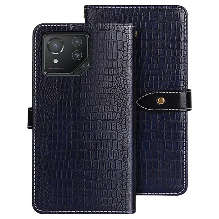 IDEWEI For Asus ROG Phone 8 5G / Phone 8 Pro 5G / Phone 8 Pro 5G Leather Case Crocodile Texture Card Slots Cover