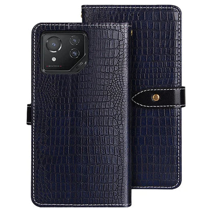IDEWEI For Asus ROG Phone 8 5G / Phone 8 Pro 5G / Phone 8 Pro 5G Leather Case Crocodile Texture Card Slots Cover