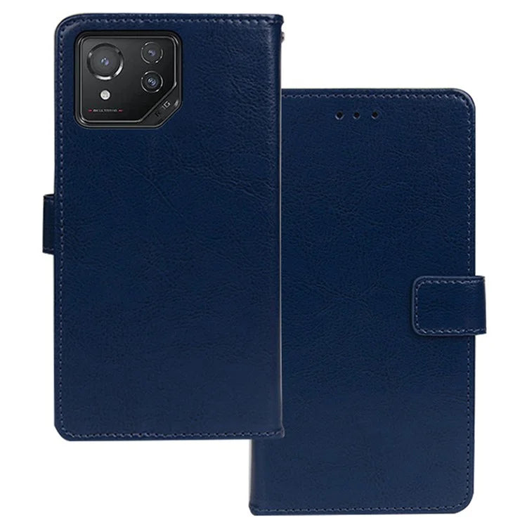 IDEWEI For Asus ROG Phone 8 5G / Phone 8 Pro 5G Wallet Case Leather Crazy Horse Texture Phone Protector