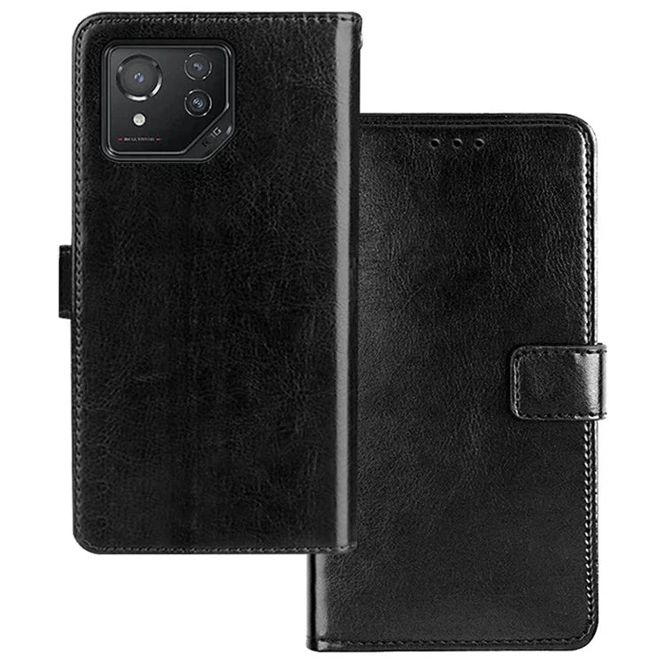 IDEWEI For Asus ROG Phone 8 5G / Phone 8 Pro 5G Wallet Case Leather Crazy Horse Texture Phone Protector