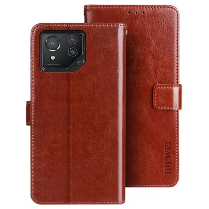 IDEWEI For Asus ROG Phone 8 5G / Phone 8 Pro 5G Case Crazy Horse Leather Wallet Phone Cover