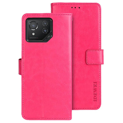 IDEWEI For Asus ROG Phone 8 5G / Phone 8 Pro 5G Case Crazy Horse Leather Wallet Phone Cover