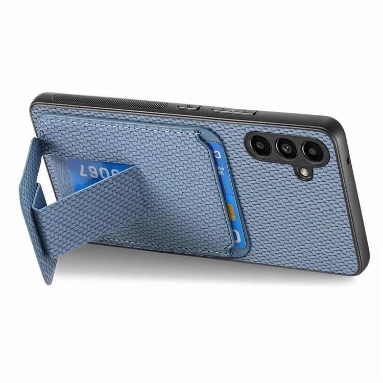 C1-11 for Samsung Galaxy A24 4G (162.1 x 77.6 x 8.3mm) Case Anti-drop Leather Coated TPU Kickstand Cover