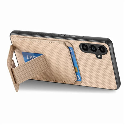 C1-11 for Samsung Galaxy A24 4G (162.1 x 77.6 x 8.3mm) Case Anti-drop Leather Coated TPU Kickstand Cover