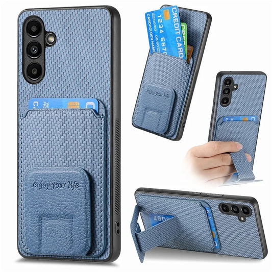 C1-11 for Samsung Galaxy A14 5G Case Leather Coated TPU Kickstand Cell Phone Cover