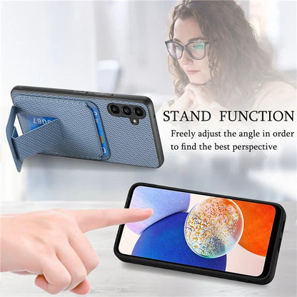 C1-11 for Samsung Galaxy A14 5G Case Leather Coated TPU Kickstand Cell Phone Cover