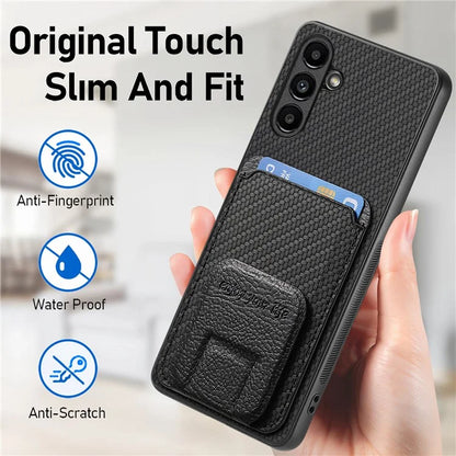C1-11 for Samsung Galaxy A14 5G Case Leather Coated TPU Kickstand Cell Phone Cover
