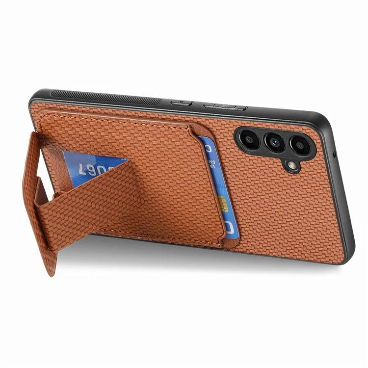 C1-11 for Samsung Galaxy A14 5G Case Leather Coated TPU Kickstand Cell Phone Cover