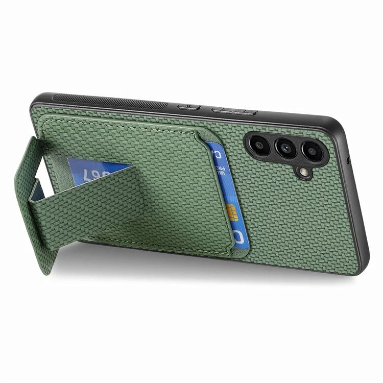 C1-11 for Samsung Galaxy A14 5G Case Leather Coated TPU Kickstand Cell Phone Cover