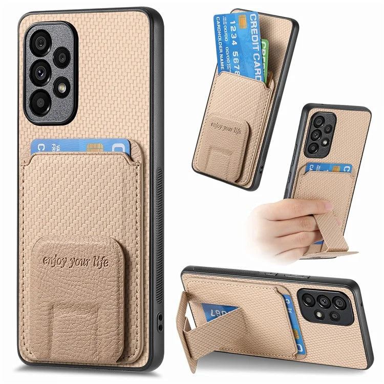 C1-11 for Samsung Galaxy A53 5G Case Leather Coated TPU Card Slot Back Cover