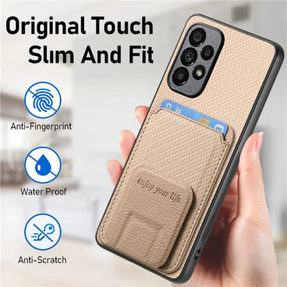 C1-11 for Samsung Galaxy A53 5G Case Leather Coated TPU Card Slot Back Cover