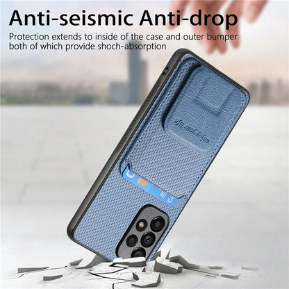 C1-11 for Samsung Galaxy A53 5G Case Leather Coated TPU Card Slot Back Cover