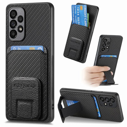 C1-11 for Samsung Galaxy A53 5G Case Leather Coated TPU Card Slot Back Cover