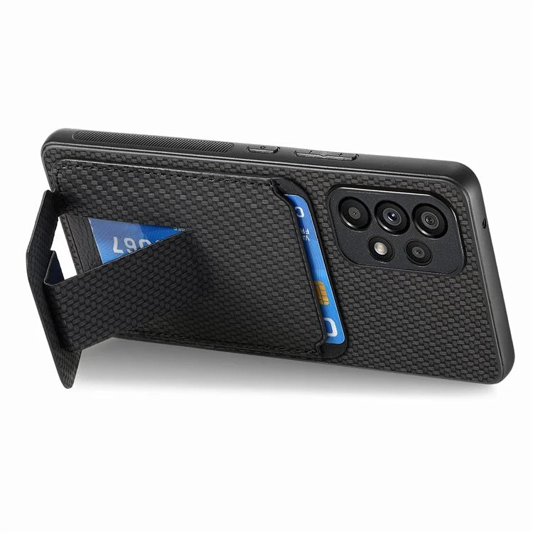 C1-11 for Samsung Galaxy A53 5G Case Leather Coated TPU Card Slot Back Cover