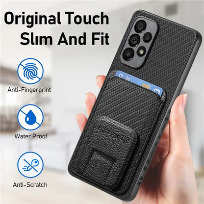C1-11 for Samsung Galaxy A53 5G Case Leather Coated TPU Card Slot Back Cover