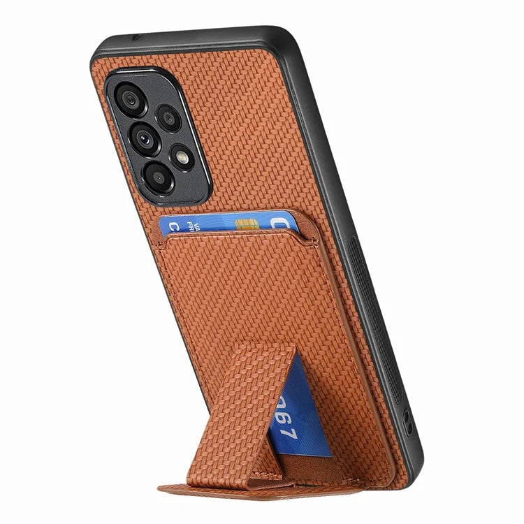 C1-11 for Samsung Galaxy A53 5G Case Leather Coated TPU Card Slot Back Cover