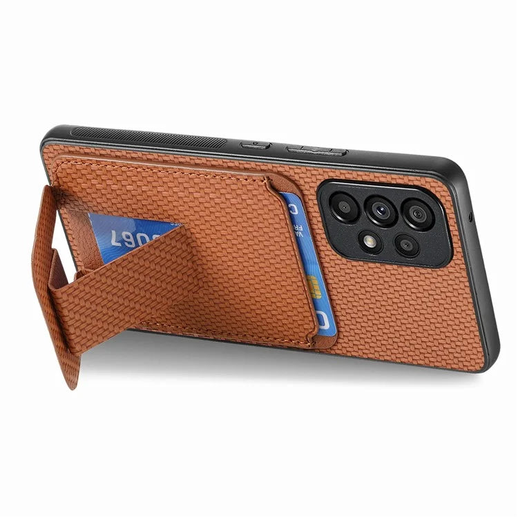 C1-11 for Samsung Galaxy A53 5G Case Leather Coated TPU Card Slot Back Cover