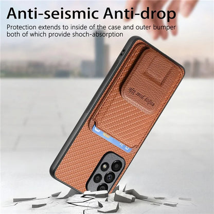 C1-11 for Samsung Galaxy A53 5G Case Leather Coated TPU Card Slot Back Cover
