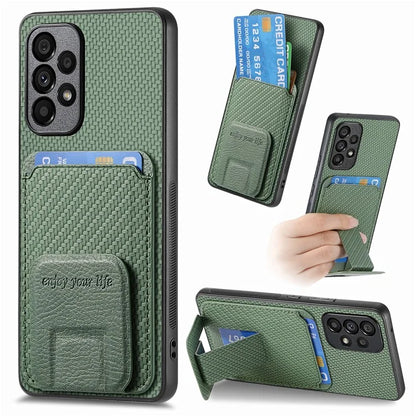 C1-11 for Samsung Galaxy A53 5G Case Leather Coated TPU Card Slot Back Cover