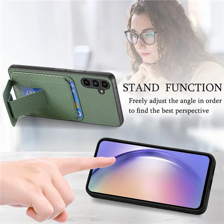 C1-11 for Samsung Galaxy A54 5G Back Case Slim-Fit Carbon Fiber Texture Phone Cover