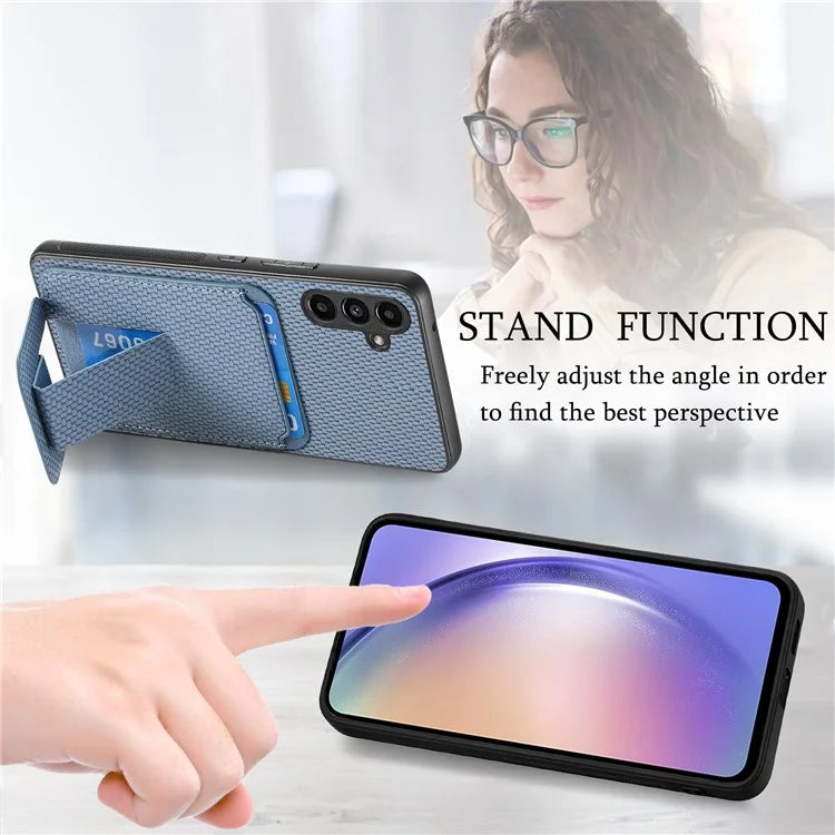 C1-11 for Samsung Galaxy A54 5G Back Case Slim-Fit Carbon Fiber Texture Phone Cover