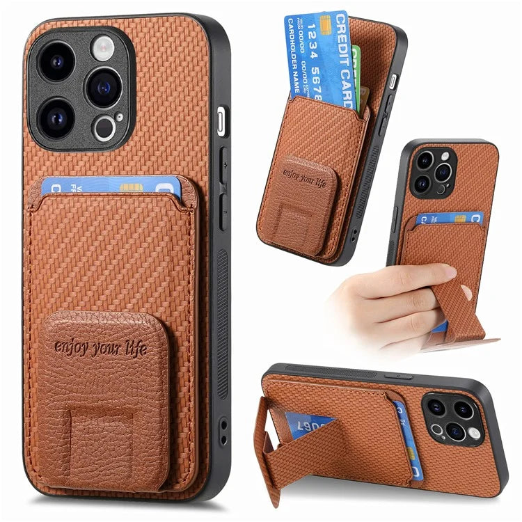 C1-11 for iPhone 12 Pro 6.1 inch Case Card Slot Phone Shell Support Magnetic Car Mount