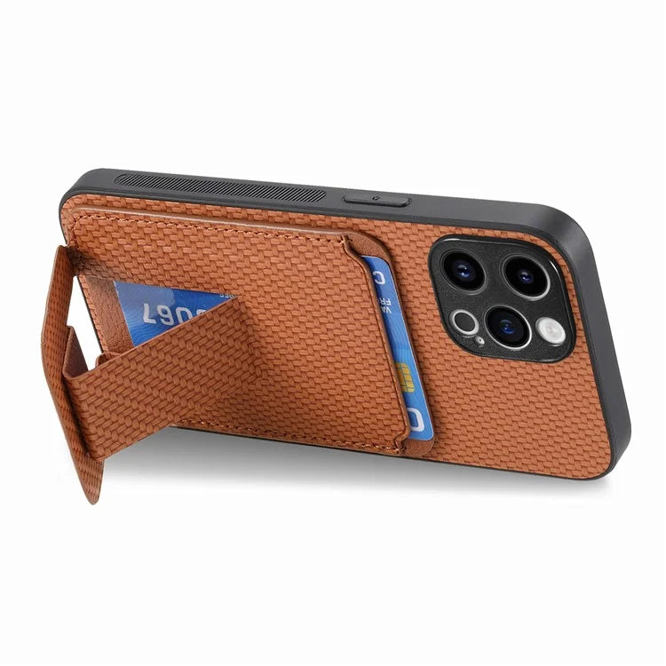 C1-11 for iPhone 12 Pro 6.1 inch Case Card Slot Phone Shell Support Magnetic Car Mount