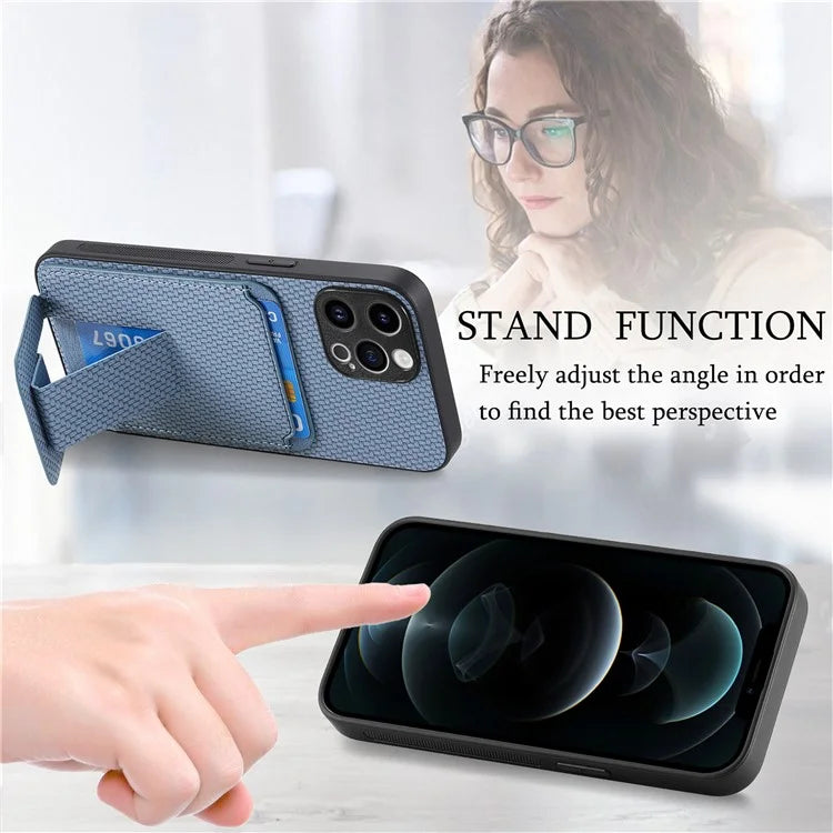 C1-11 for iPhone 12 Pro 6.1 inch Case Card Slot Phone Shell Support Magnetic Car Mount