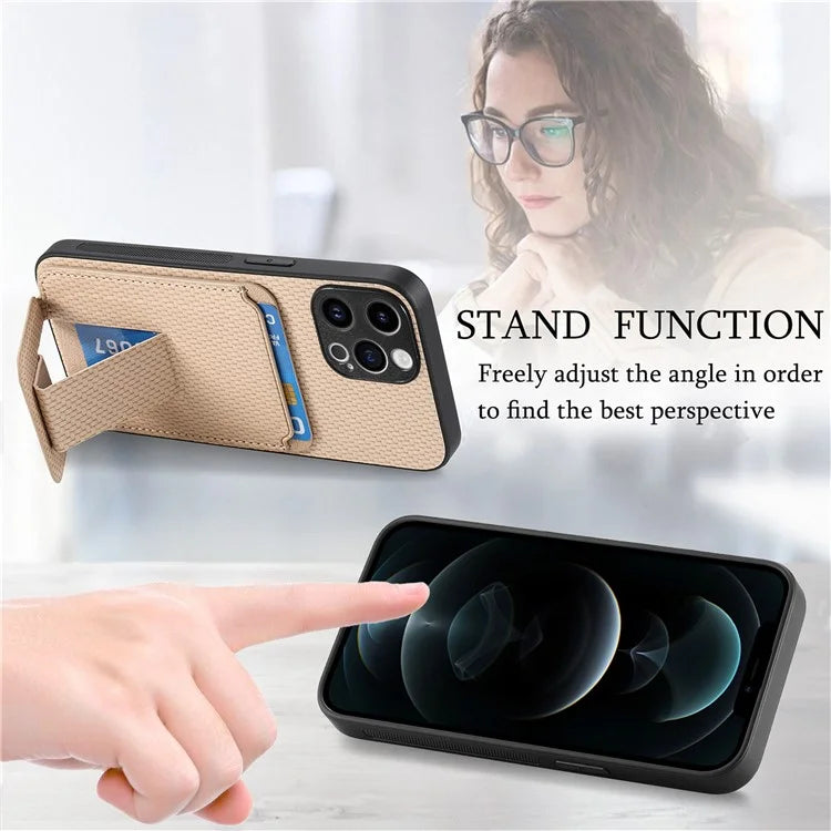C1-11 for iPhone 12 Pro 6.1 inch Case Card Slot Phone Shell Support Magnetic Car Mount