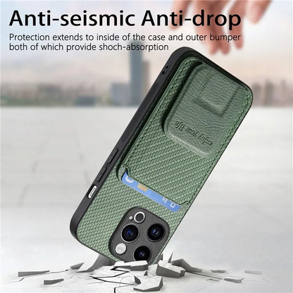 C1-11 for iPhone 13 Pro 6.1 inch Cover Anti-scratch Carbon Fiber Texture Phone Case